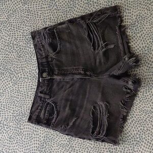 Garage Black Distressed Cutoff Shorts Size 28/7